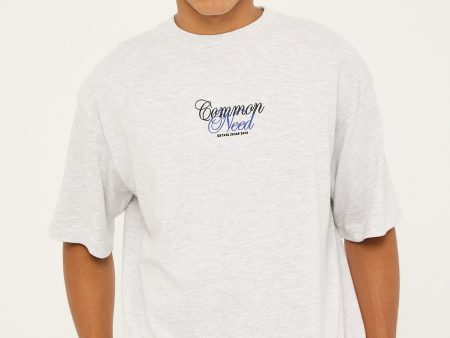 Common Need Eloquence Easy Heavyweight Tee Snow Marle on Sale