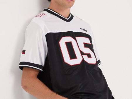 Fubu Corporate Football Jersey Black White Red Supply