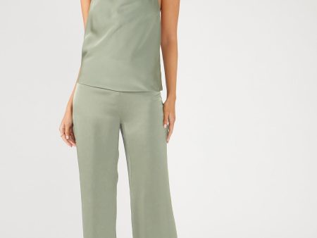 Perfect Stranger OLI SATIN PANT Green For Sale