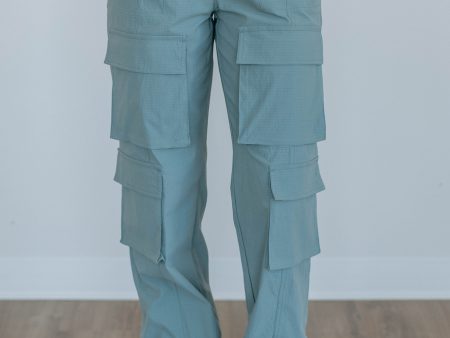 Waylon Cargo Pants - Dusty Blue Hot on Sale