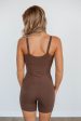 Samantha Basic Romper - Chocolate Supply