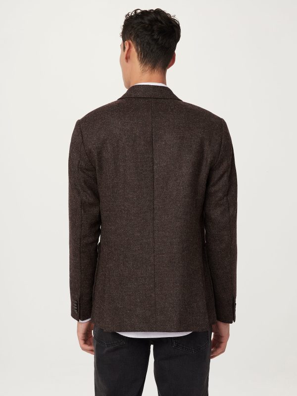 The Moon Heritage Blazer in Brown Heather Hot on Sale