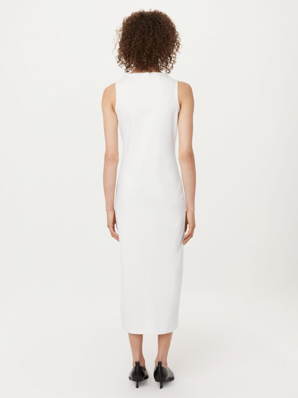 The Boat Neck Maxi Dress in White Hot on Sale