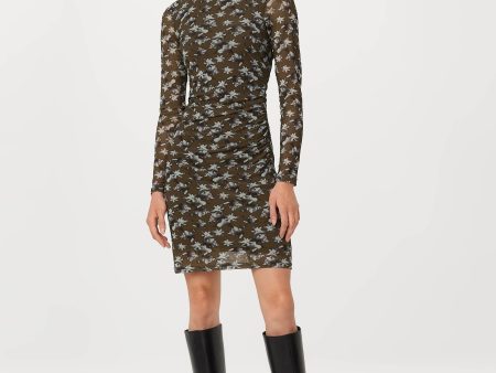 The Mock Neck Mini Dress in Dark Olive Fashion