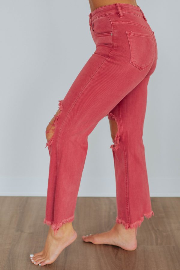 Willow Risen Jeans - Brick For Sale