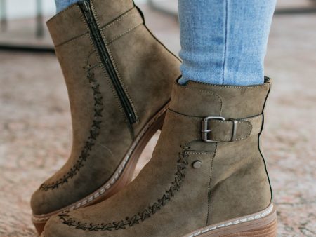 Playing By Your Rules Boots - Khaki Online Sale