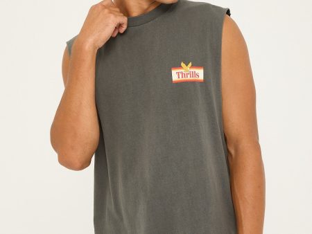 Thrills Never Stop Merch Fit Muscle Tee Merch Black For Discount