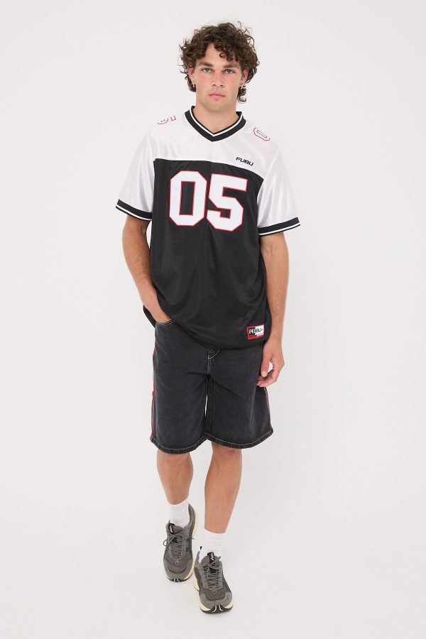 Fubu Corporate Football Jersey Black White Red Supply