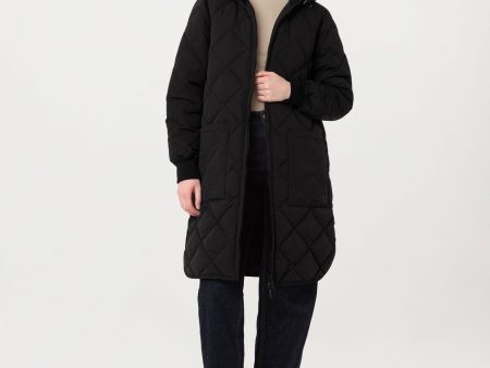 The Skyline Maxi Hooded Coat in Black Online