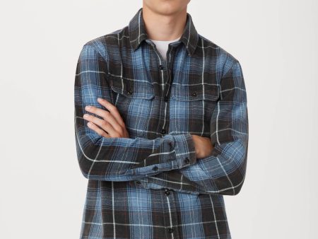 The Check Flannel Shirt in Sapphire Blue Online now