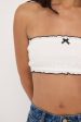 Luck & Trouble Verona Ruched Bralette White on Sale