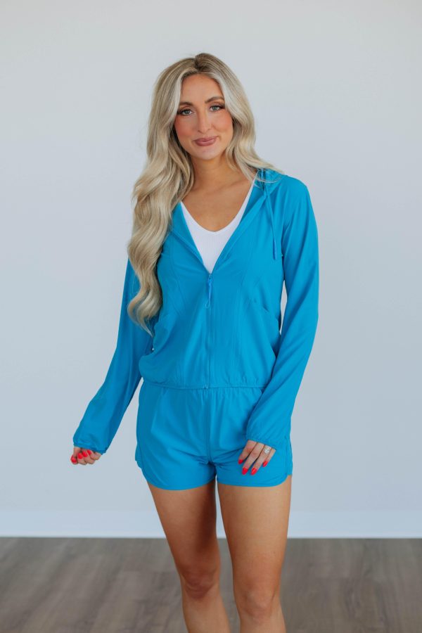 Londyn Lightweight Jacket - Cerulean on Sale