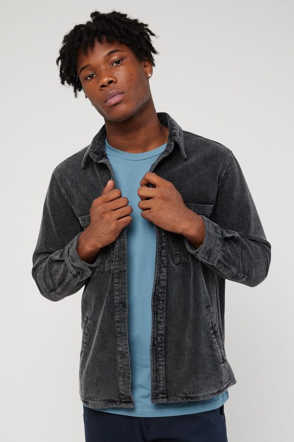 Common Need Vitalogy Cord Overshirt Vintage Black Online now