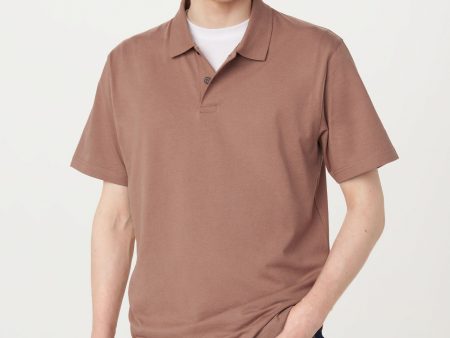 The Boxy Polo in Walnut For Discount