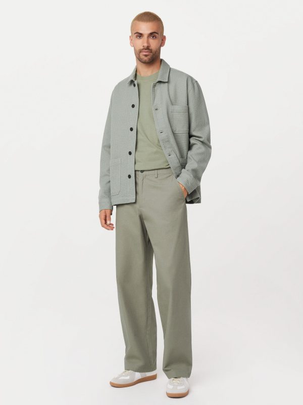 The Theo Baggy Ripstop Pant in Vetiver Green For Cheap