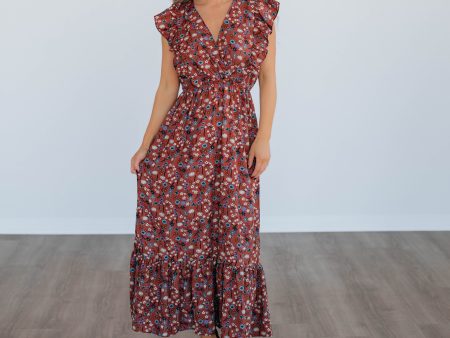 Saffron Floral Dress Hot on Sale