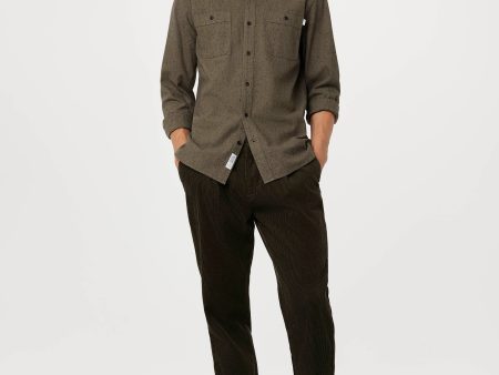 The Jamie Tapered Corduroy Pant in Dark Taupe Online Sale