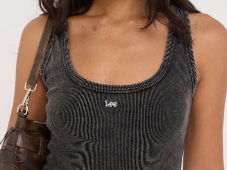 Lee Scoop Rib Tank Acid Black Online