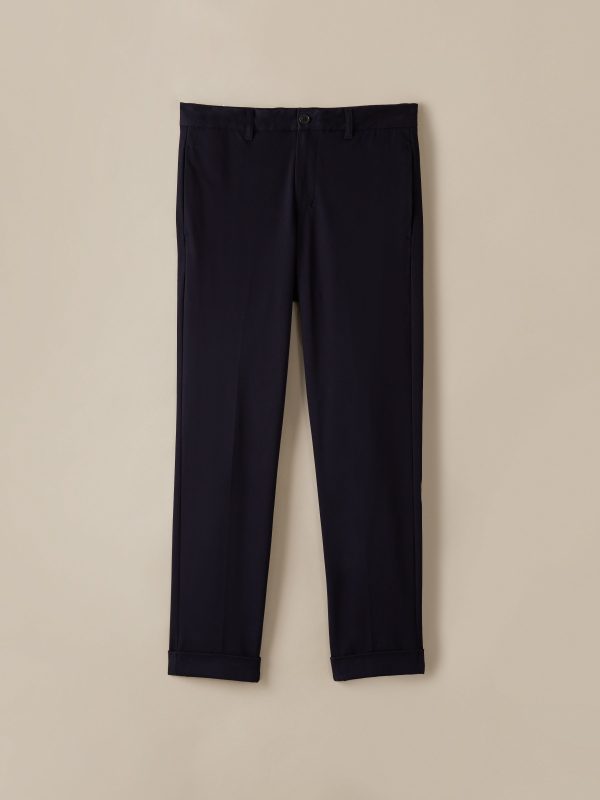 The Colin Tapered Flex Pant in Navy Hot on Sale