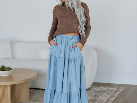 Sonni Denim Maxi Skirt Online now