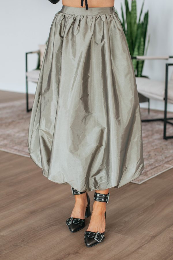 Stop & Stare Skirt - Olive For Cheap