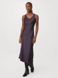 The Asymmetrical Slip Dress in Dark Purple For Sale