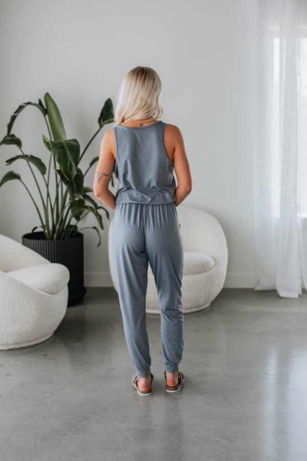 Stellie Jumpsuit - Slate Grey For Cheap