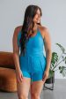 Onisia Active Romper - Cerulean For Cheap