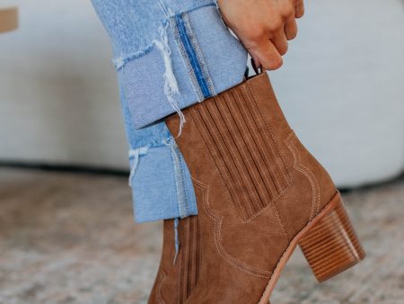 On My Best Behavior Boots - Chestnut For Cheap