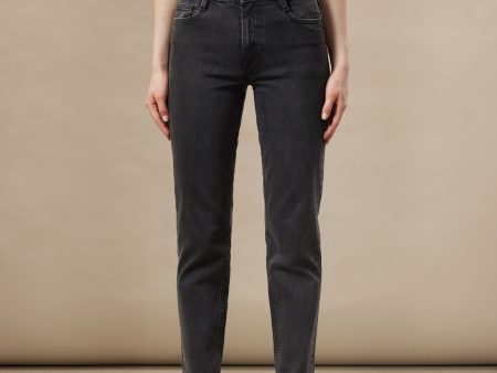 The Cyndi Straight Jean in Washed Black Supply