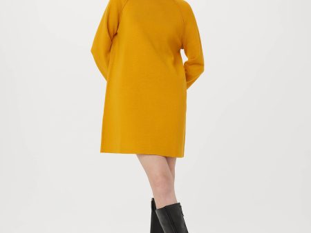 The Compact Sweater Dress in Mustard Online Sale