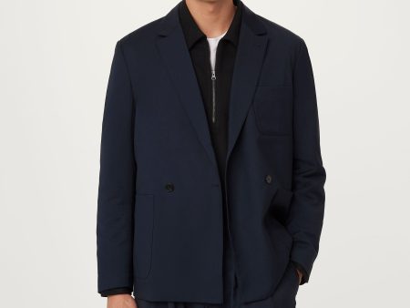 The Double Breasted Jacket in Deep Blue For Sale