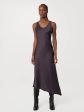 The Asymmetrical Slip Dress in Dark Purple For Sale