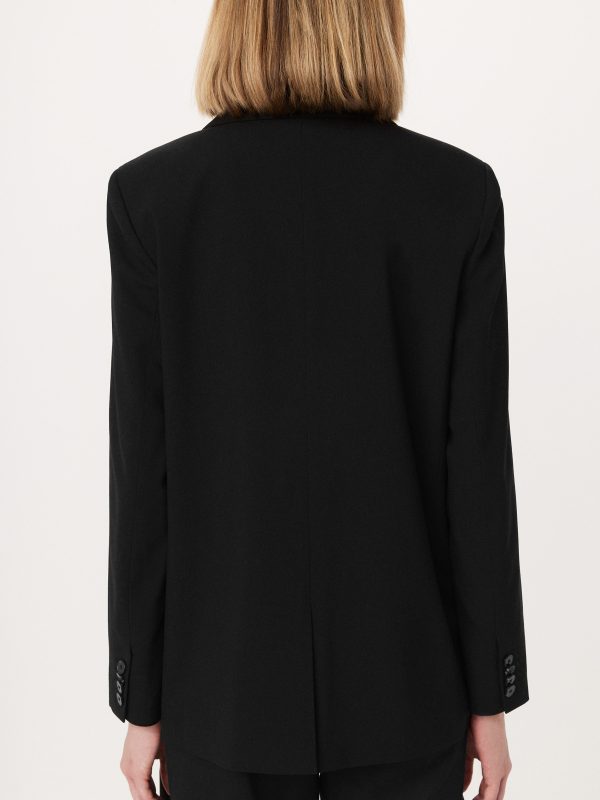 The Relaxed Single Breasted Blazer in Black Hot on Sale