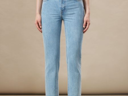 The Stevie Tapered Jean in Light Wash For Sale