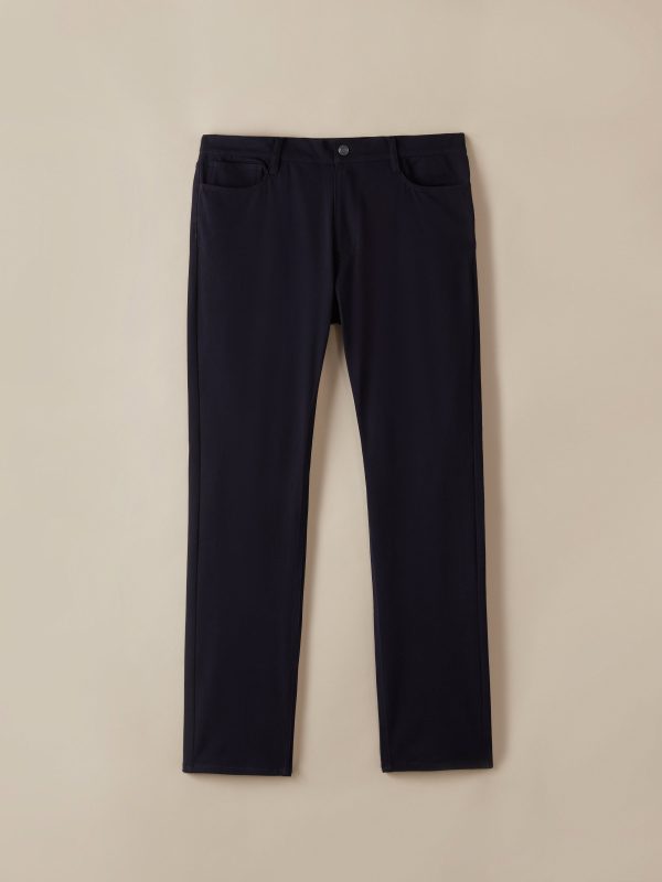 The Brunswick Slim Flex Pant in Navy Hot on Sale