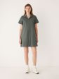 The Flex Camp Collar Dress in Teal Grey Online