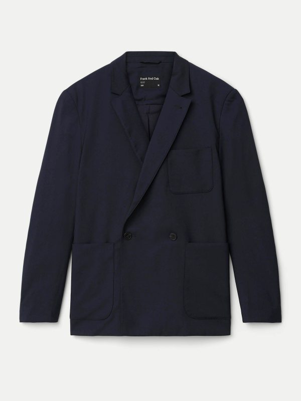 The Double Breasted Jacket in Deep Blue For Sale