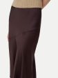 The Asymmetrical Midi Skirt  in Dark Chocolate Hot on Sale