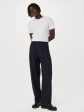 The Theo Pleated Baggy Pant in Deep Blue For Discount