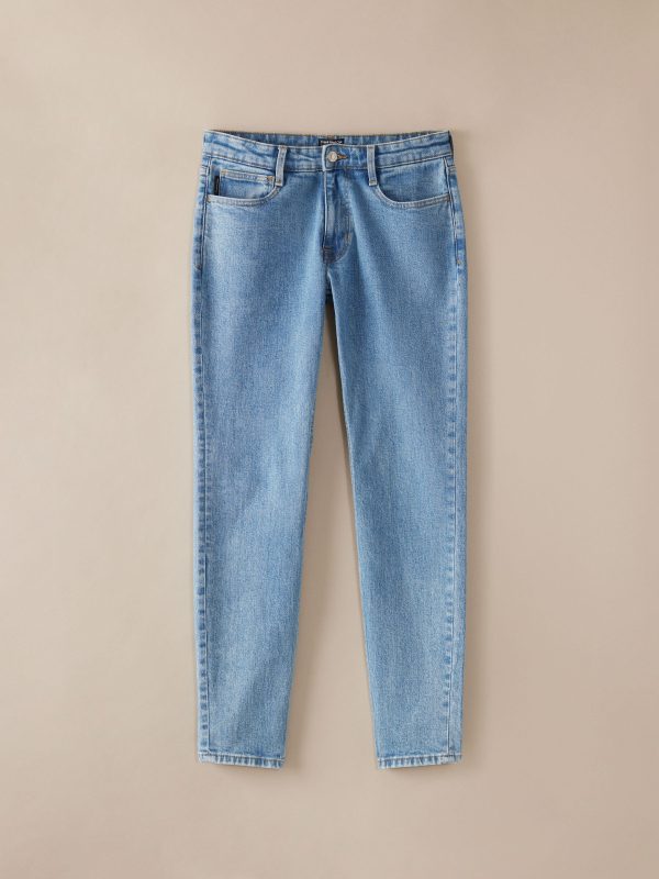 The Hugo Skinny Jean in Medium Blue Hot on Sale