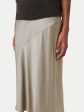 The Asymmetrical Midi Skirt  in Light Grey Online Sale