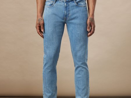 The Hugo Skinny Jean in Medium Blue Hot on Sale