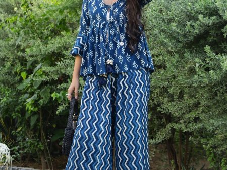 Indigo Dabu Print Birch Set on Sale