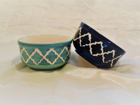 Aoki Blue Pottery Bowls Fashion