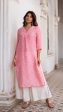 CANDY FLOSS LINEN KURTA on Sale