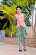 BOYS MINTY GREEN FLORAL KURTA SET WITH NEHRU JACKET Discount