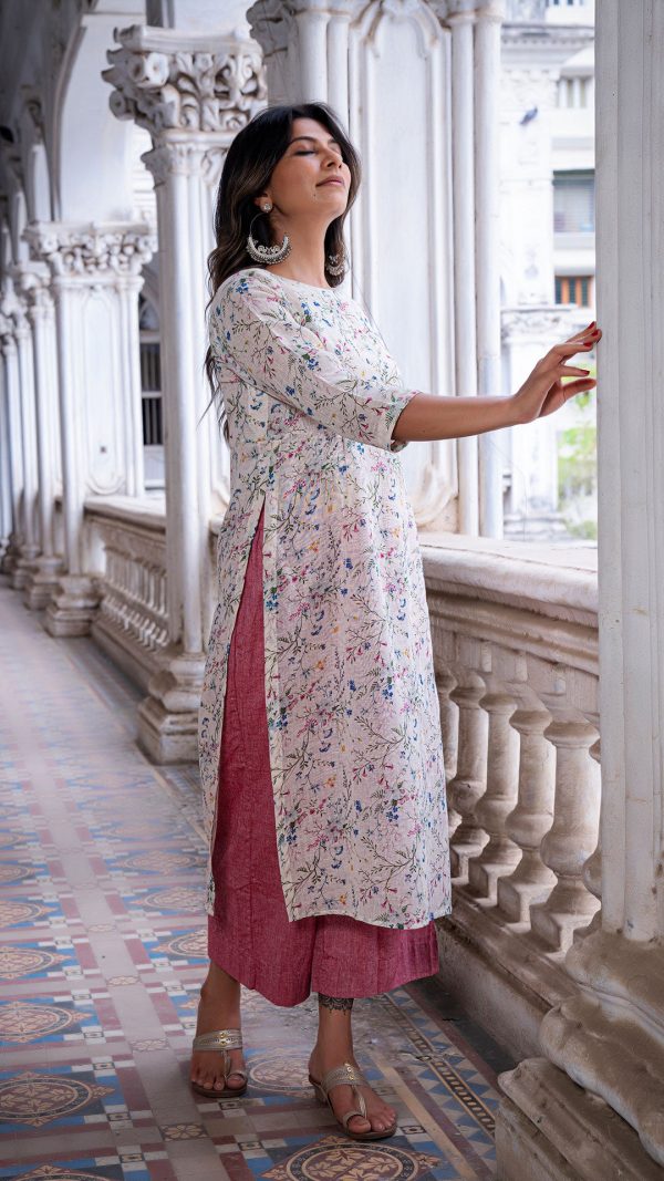 AALIA LINEN KURTA For Sale