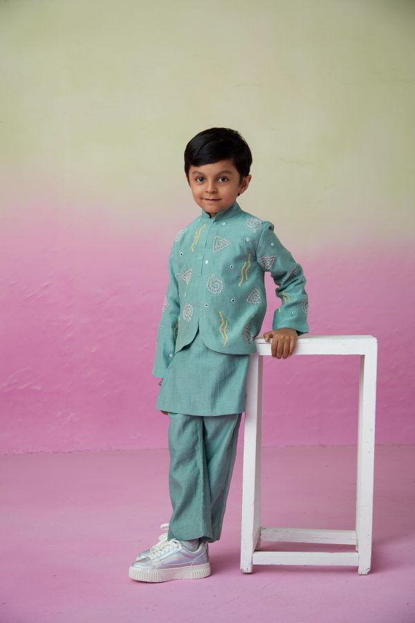 Ocean voyager kurta jacket set Online