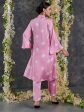 Pink Bandhani Modal Satin Kurta-Pant (Set Of 2) Hot on Sale